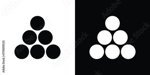 Ball pile icon design concepts. Clipart design set