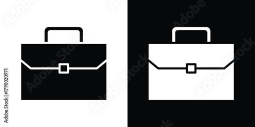 Briefcase icon design concepts. Clipart design set