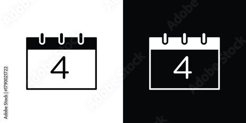 Calendar day icon design concepts. Clipart design set