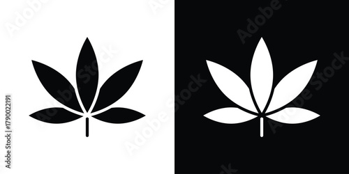 Cannabis icon design concepts. Clipart design set