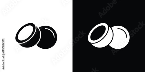 Coconut icon design concepts. Clipart design set