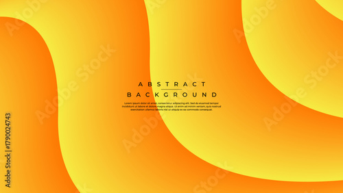 Bold and Large 3D Abstract Wavy Background in Bright Orange Yellow