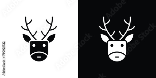 Deer icon design concepts. Clipart design set