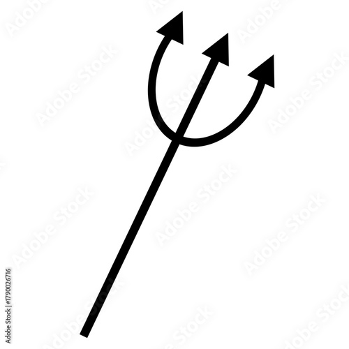 シンプルな三叉槍のイラスト