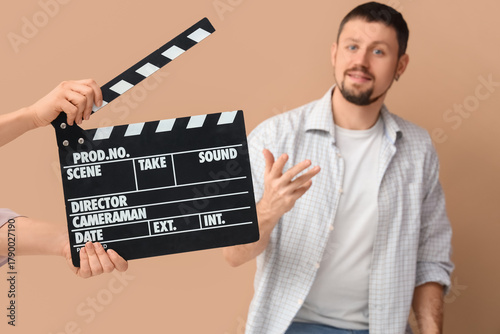 Male actor and female hands...