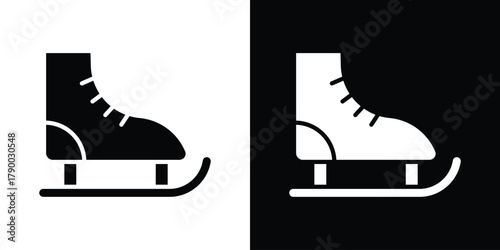 Ice skate icon design concepts. Clipart design set