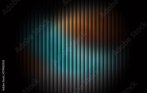 Teal and orange gradient stripe light background with glowing illumination and warm futuristic pattern, modern abstract wallpaper for digital visuals