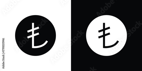 Lira sign icon design concepts. Clipart design set