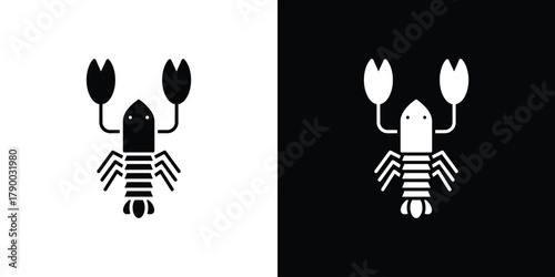 Lobster icon design concepts. Clipart design set