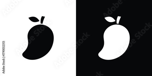 Mango icon design concepts. Clipart design set
