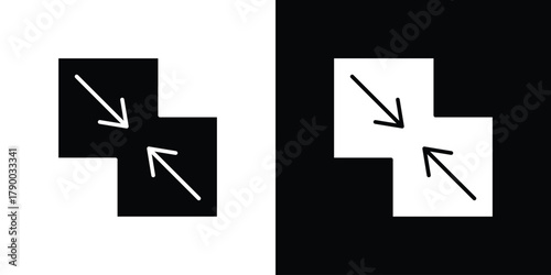 Merge icon design concepts. Clipart design set