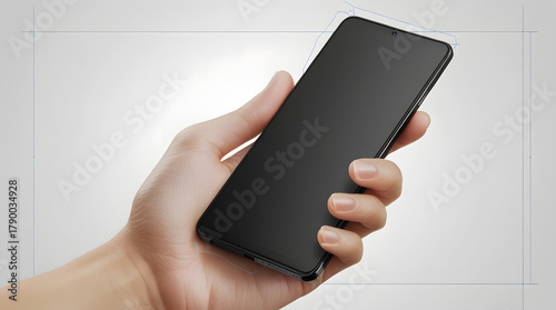 hand holding mobile phone