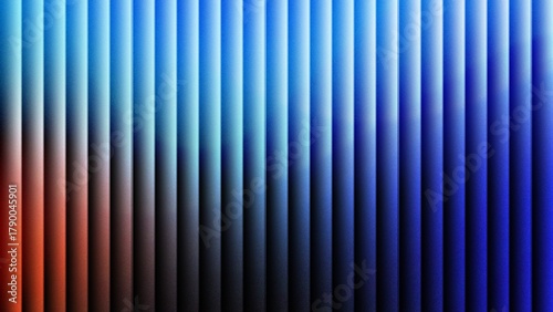 Vibrant blue and orange vertical stripe pattern texture background.