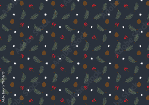 Merry Christmas banner. Christmas holly berry leaves isolated. Cute holly isolated. Vector illustration. Template.