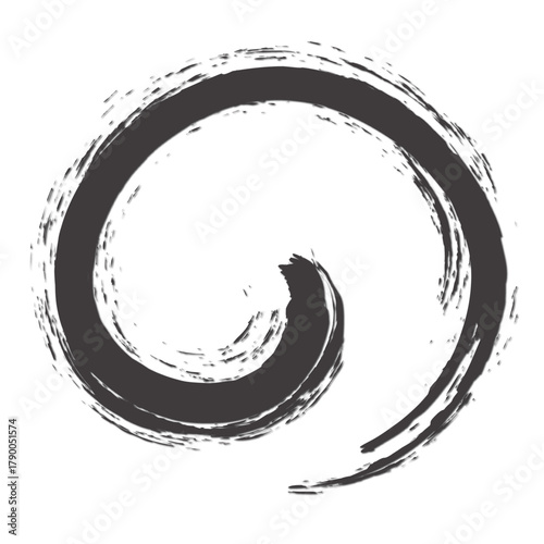 Circles from a solid brush stroke