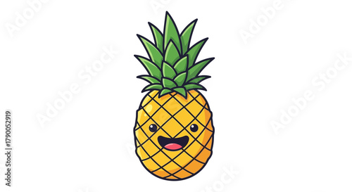 pineapple on white