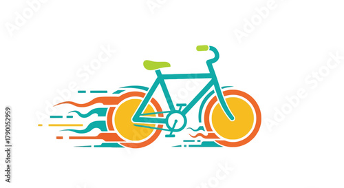 bicycle icon on a map