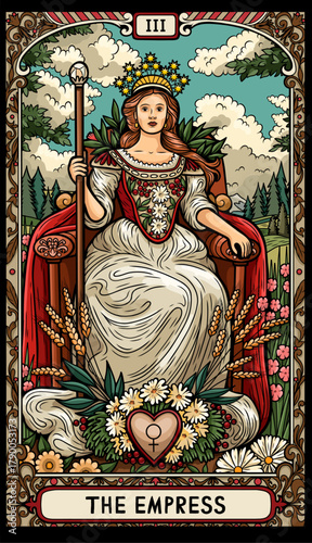 vintage vintage style deck of tarot cards. magical predictions of the future, mysterious characters.	