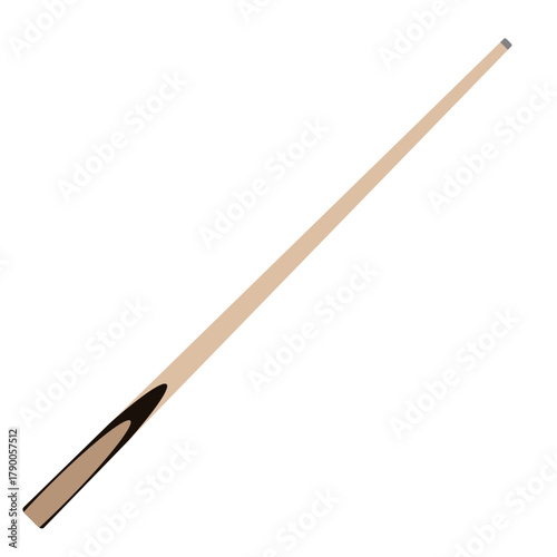 Vector Billiard cue isolated transparent background. Vector illustration of Billiard cue template design. EPS 10.