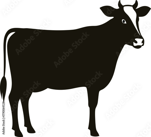 cow silhouette vector art