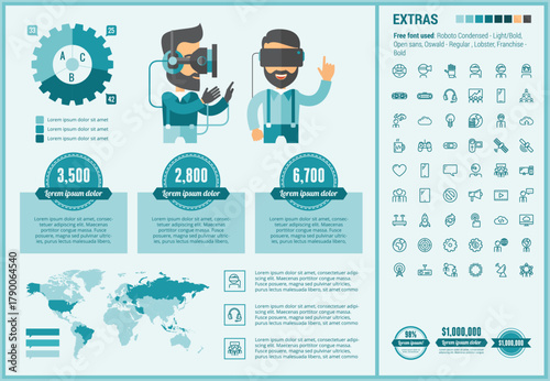 Global Travel Destination Map and Logistics Infographic