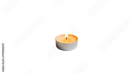 Burning tea light candle
