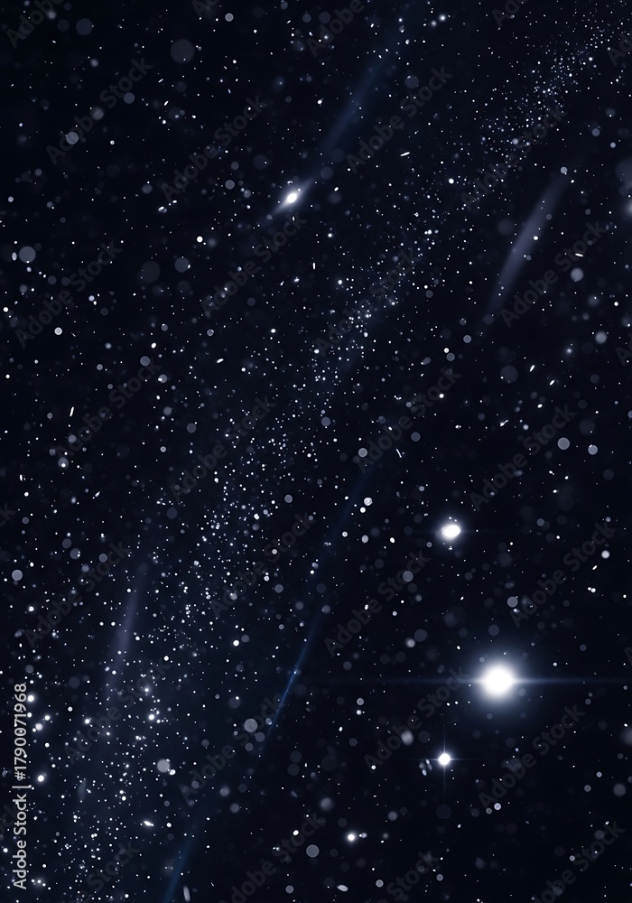 Fototapeta premium Celestial symphony of twinkling luminosity in ethereal midnight vastness