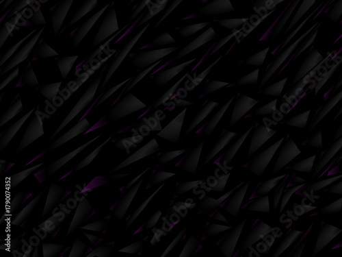 Background with abstract forged carbon fiber vector pattern with randomly arranged dark purple and black fragments, creating a modern and futuristic texture.