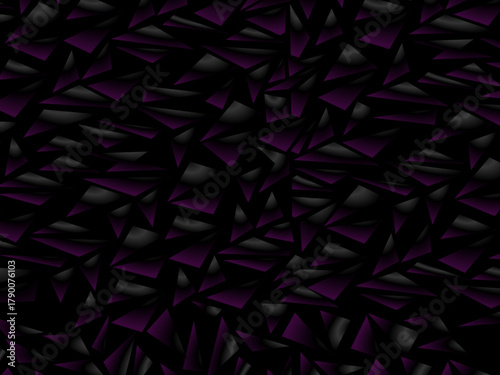 Background with abstract forged carbon fiber vector pattern with randomly arranged dark purple and black fragments, creating a modern and futuristic texture.
