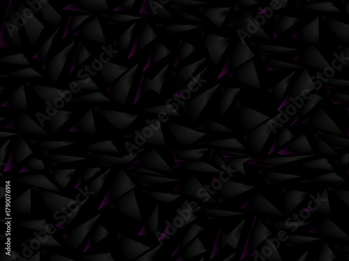 Background with abstract forged carbon fiber vector pattern with randomly arranged dark purple and black fragments, creating a modern and futuristic texture.