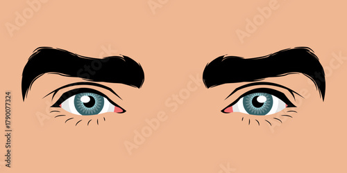 Close up of a beautiful man's eyes