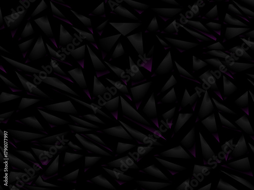 Background with abstract forged carbon fiber vector pattern with randomly arranged dark purple and black fragments, creating a modern and futuristic texture.