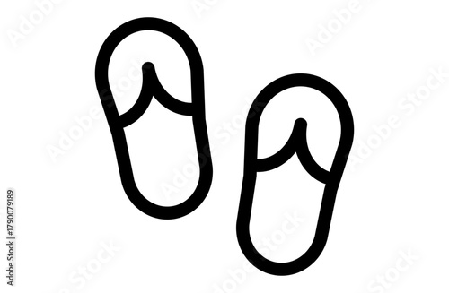 ビーチサンダルのシンプルなベクターアイコン