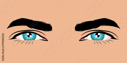 Close up of a beautiful man's eyes