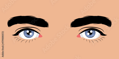 Close up of a beautiful man's eyes