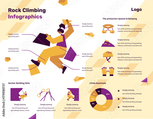 Strength and Competitive Climbing Infographic Diagram