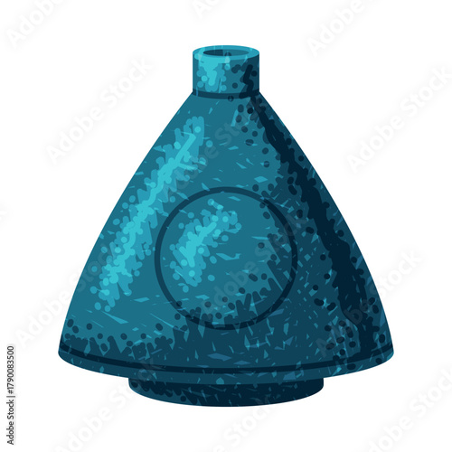 Blue Vase as Pottery and Ceramic Tableware and Crockery Vector Illustration