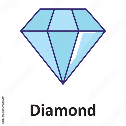 Diamond Vector Icon which can easily modify or edit