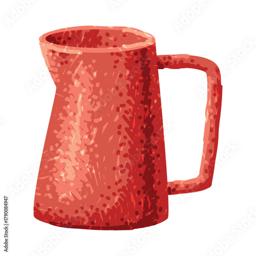 Brown Jug as Pottery and Ceramic Tableware and Crockery Vector Illustration