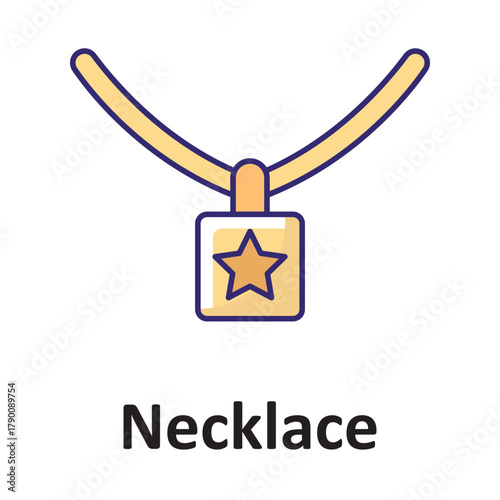 Necklace Vector Icon which can easily modify or edit