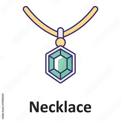 Necklace  Vector Icon which can easily modify or edit