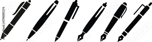 Pen Icon set.Pen Line Icon with Editable Stroke and Pixel Perfect.classic hand writing tool for calligraphy.Copywriting Related Vector, pen logo silhouette vector design template premium, sign up icon