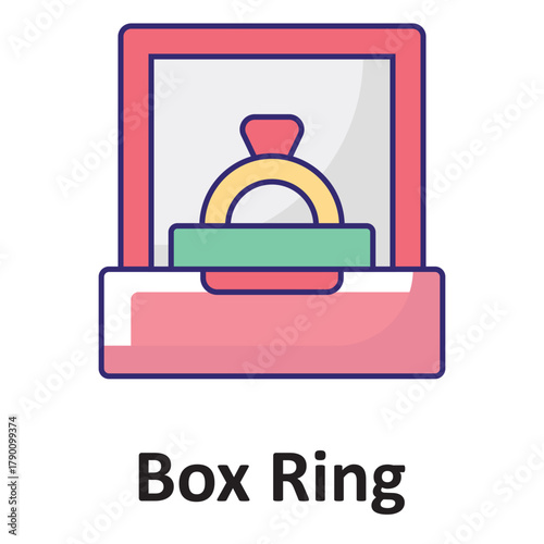 Box ring Vector Icon which can easily modify or edit
