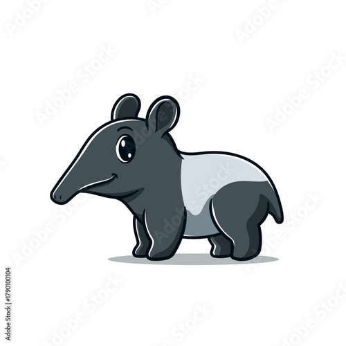 Cute tapir cartoon