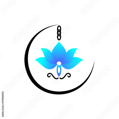 Very simple and elegant flower business logo icon