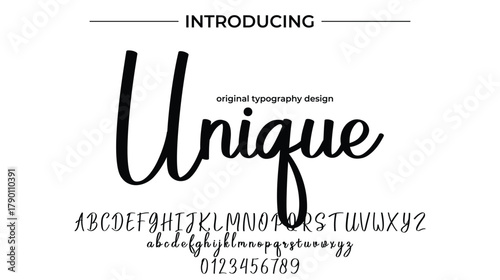 Unique - Elegant Script Font for Smooth Handwritten Design and Creative Typography