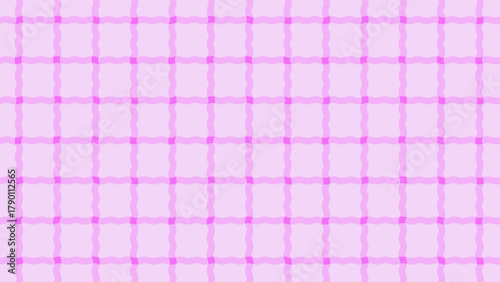 Seamless pattern with pink and purple plaid design, featuring wavy lines creating soft, textured appearance