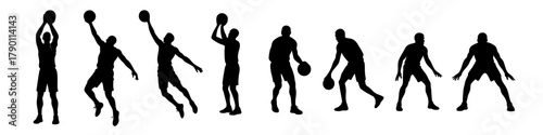 basketball player silhouette. basketball vector