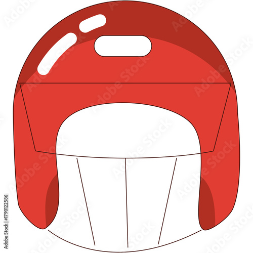 red boxing helmet cartoon style clip art preview