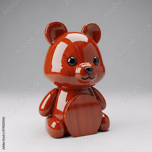 Paper Weight, Teddy Bear, Wooden,
